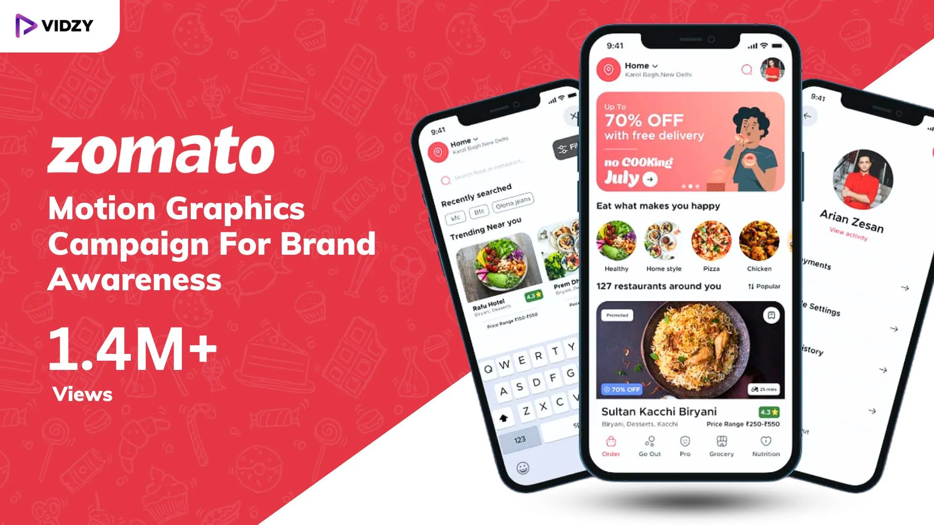 Zomato Motion Graphics Campaign For Brand Awareness: 1.4M+ Views